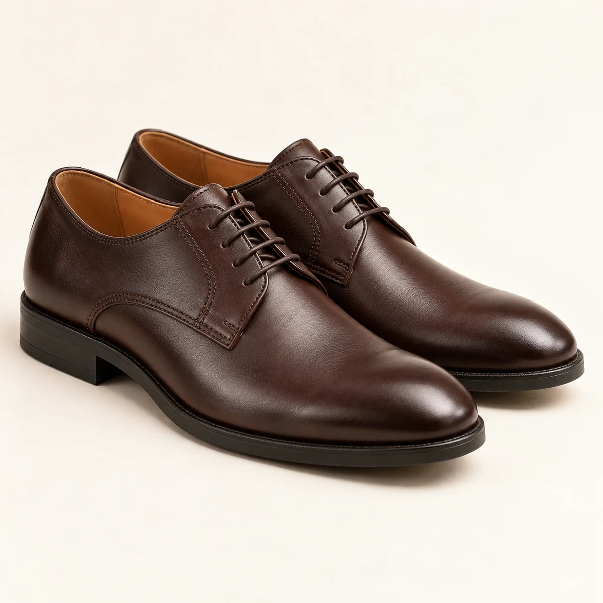 Étienne Plain-Toe Derbies in Dark Brown